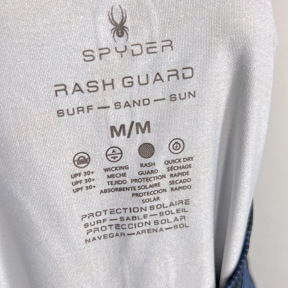 Spyder Rash Guard 30+ UPF Protection Long Sleeve Surf -Swim-Cycle Men's Shirt M - Picture 7 of 7